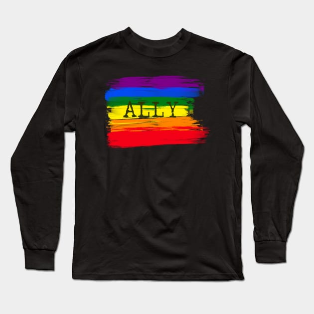 Ally Rainbow Long Sleeve T-Shirt by T's and Things - BV